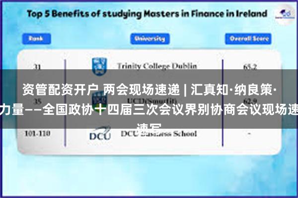 资管配资开户 两会现场速递 | 汇真知·纳良策·聚力量——全国政协十四届三次会议界别协商会议现场速写